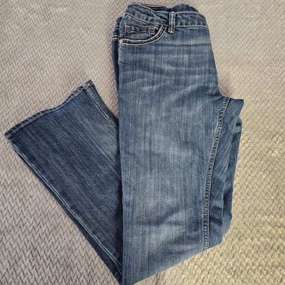 Levi's Other - Levis 715‎ Jeans Girls 16.5 Plus Bootcut Blue Dark Wash Adjustable Waist
